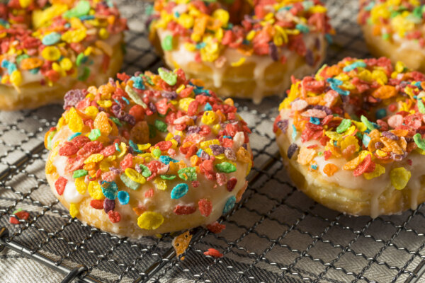 Gourmet Donuts with Cereal on Top