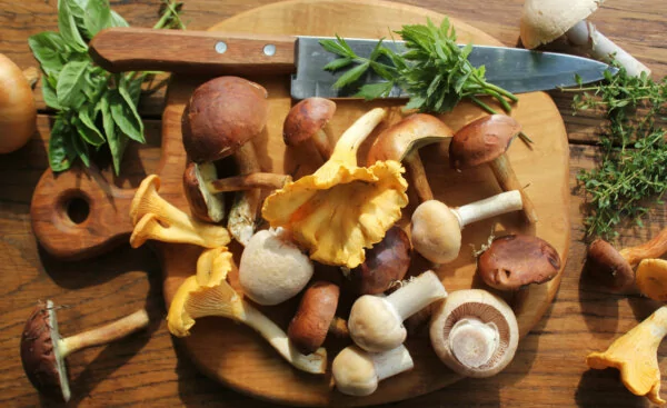 Unstoppable Umami - Mushrooms on a cutting board