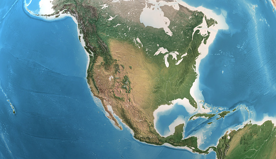 Map of North America showing the United States, Canada, and Mexico, highlighting the regions where heritage flavors influence modern food trends.